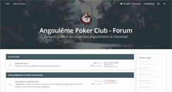 Desktop Screenshot of forum.angoulemepokerclub.fr