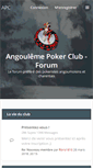 Mobile Screenshot of forum.angoulemepokerclub.fr
