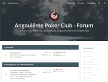Tablet Screenshot of forum.angoulemepokerclub.fr